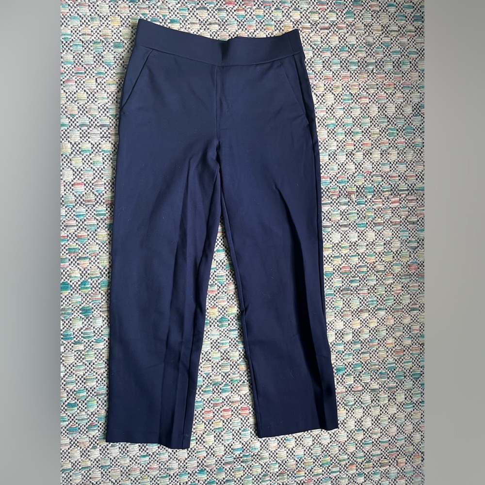 VGUC LOFT stretch pointelle work pants, navy blue size SP.